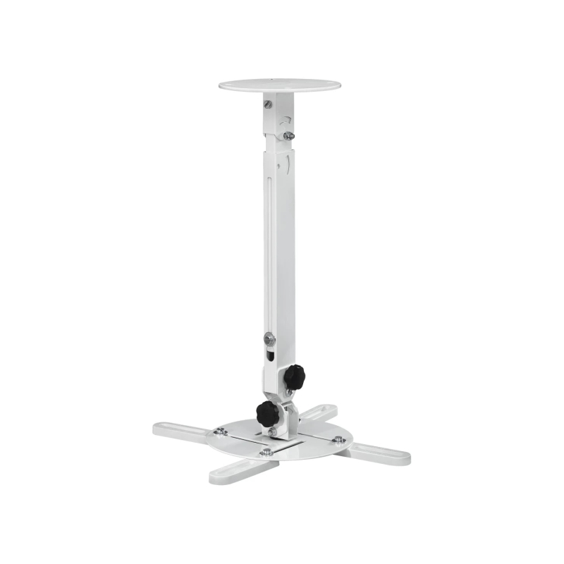 Support de plafond pour projecteur Hama - Supporte jusqu'à 15 kg - Hauteur réglable de 13 à 63,5 cm - Rotation à 360° - Acier -