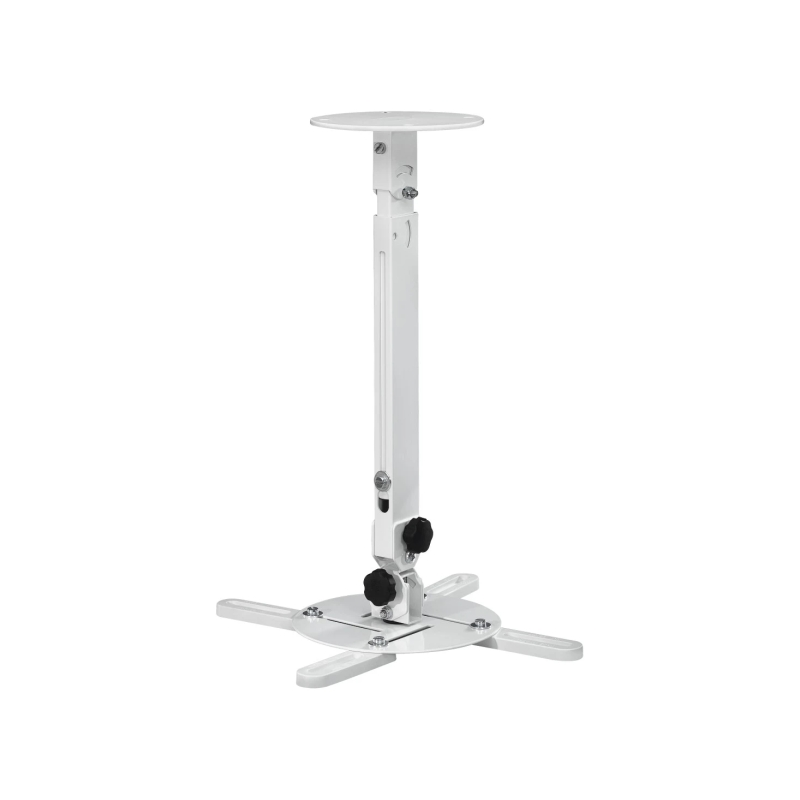 Support de plafond pour projecteur Hama - Supporte jusqu'à 15 kg - Hauteur réglable de 13 à 63,5 cm - Rotation à 360° - Acier -