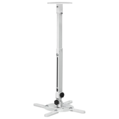 Support de plafond pour projecteur Hama - Supporte jusqu'à 15 kg - Hauteur réglable de 13 à 63,5 cm - Rotation à 360° - Acier -