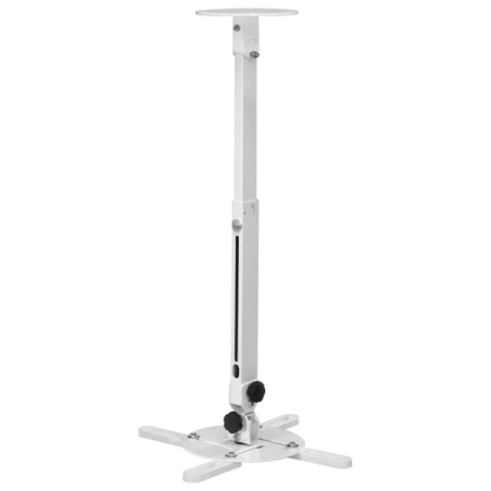Support de plafond pour projecteur Hama - Supporte jusqu'à 15 kg - Hauteur réglable de 13 à 63,5 cm - Rotation à 360° - Acier -