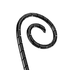 Organisateur de câbles spiralé Hama 30 mm - Flexible - Longueur 2,5 m - Polyéthylène - Noir