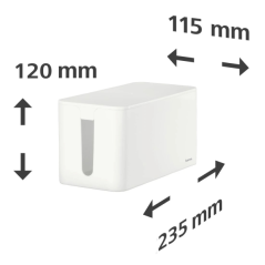 Multiprise Hama Mini avec boîte de rangement pour câbles - Organisation et nettoyage faciles - Protection enfants et animaux - D