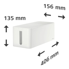 Multiprise Hama Maxi avec boîte de gestion des câbles - Organisation et nettoyage faciles - Protection enfants et animaux - Diam