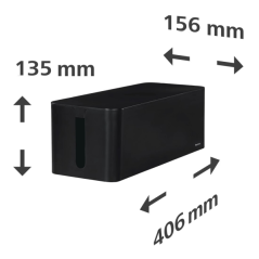Multiprise Hama Maxi avec boîte de gestion des câbles - Organisation et nettoyage faciles - Protection enfants et animaux - Diam