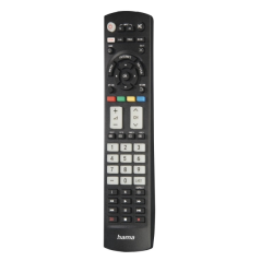 Télécommande Hama pour téléviseurs Panasonic - Portée de 10 m - 56 boutons - Accès direct aux plateformes de streaming - 21,4 x