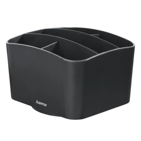 Organisateur de télécommandes Hama Agent - Peut contenir jusqu'à 6 télécommandes - Plastique - 13,7 x 12 x 8,8 cm - Noir