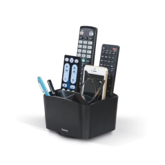Organisateur de télécommandes Hama Agent - Peut contenir jusqu'à 6 télécommandes - Plastique - 13,7 x 12 x 8,8 cm - Noir