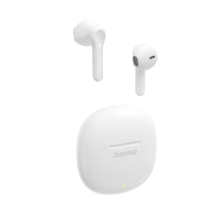 Casque Hama Action One avec microphone omnidirectionnel - Bluetooth - Portée de 10 m - Assistant vocal - Chargement USB-C - Blan