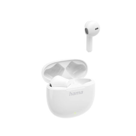 Casque Hama Action One avec microphone omnidirectionnel - Bluetooth - Portée de 10 m - Assistant vocal - Chargement USB-C - Blan