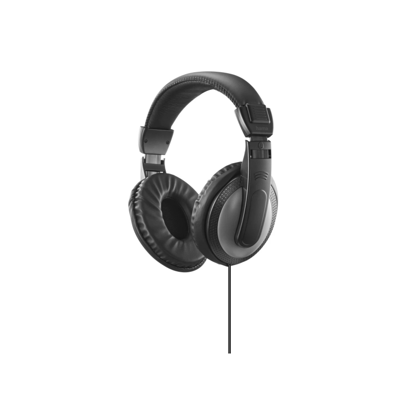 Casque audio circum-aural Hama Shell II avec arceau - Câble de 2 m - Prise jack 3,5 mm - Noir
