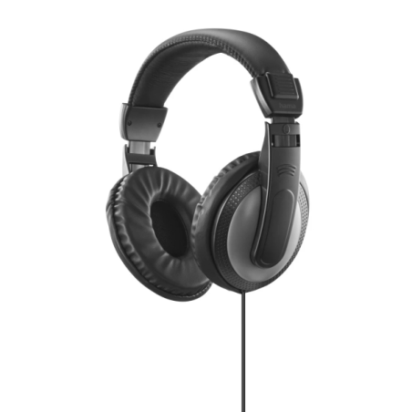 Casque audio circum-aural Hama Shell II avec arceau - Câble de 2 m - Prise jack 3,5 mm - Noir