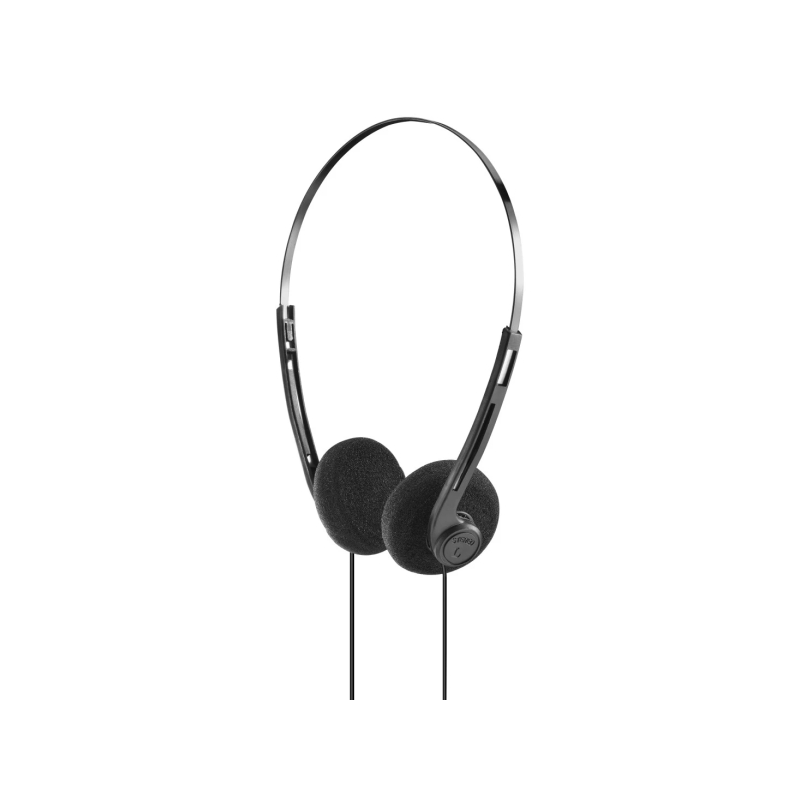 Casque Hama Slight II avec arceau - Câble de 1,2 m - Prise jack 3,5 mm - Noir