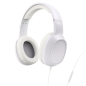 Casque Hama Fun C avec microphone omnidirectionnel - Câble de 1,2 m - Arceau réglable - Coussinets d'oreille en cuir - Blanc