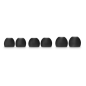 Hama Lot de 6 coussinets de rechange - Silicone - Noir