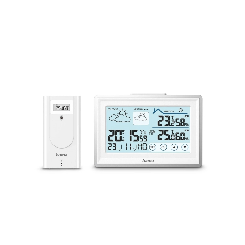 Station météo Hama Bahama S - Horloge - Prévisions météo - Capteur extérieur - Radiofréquence - Thermomètre - Hygromètre - 14,2