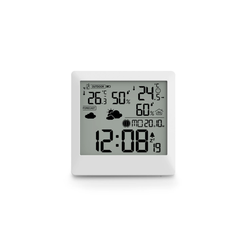 Station météo Hama Palawan - Horloge - Affichage numérique - Capteur extérieur - Radiofréquence - Thermomètre - Hygromètre - 11,