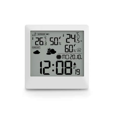 Station météo Hama Palawan - Horloge - Affichage numérique - Capteur extérieur - Radiofréquence - Thermomètre - Hygromètre - 11,