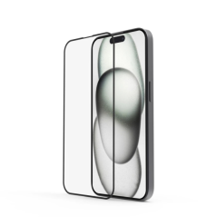 Protection d'écran Hama Extreme Protect pour iPhone 15 - Verre trempé - Anti-traces de doigts - Dureté 10H - Protection D3O - Tr
