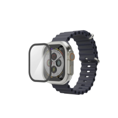 Protection d'écran Hama Super Hybrid pour Apple Watch - 49 mm - Anti-traces de doigts - Flexiglas rPET - Transparent