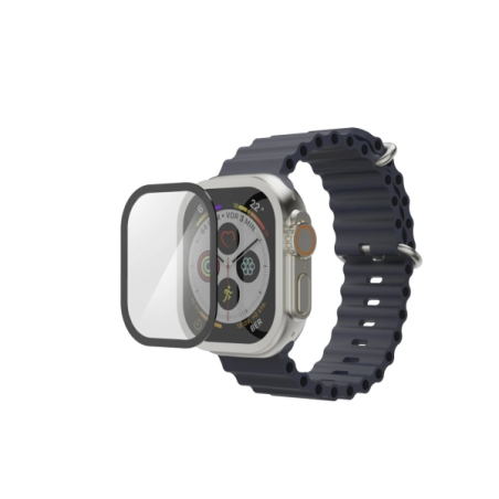 Protection d'écran Hama Super Hybrid pour Apple Watch - 49 mm - Anti-traces de doigts - Flexiglas rPET - Transparent