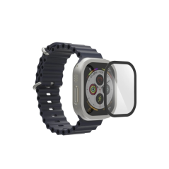 Protection d'écran Hama Super Hybrid pour Apple Watch - 49 mm - Anti-traces de doigts - Flexiglas rPET - Transparent