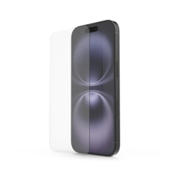 Protection d'écran Hama Clear Protect pour iPhone 16 - Anti-traces de doigts - Verre de sécurité - Dureté 9H - Transparent
