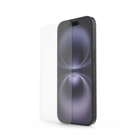 Protection d'écran Hama Clear Protect pour iPhone 16 - Anti-traces de doigts - Verre de sécurité - Dureté 9H - Transparent