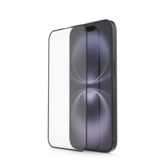 Protection d'écran Hama Cristal pour iPhone 16 - Verre trempé - Anti-traces de doigts - Dureté 10H - Protection D3O - Transparen