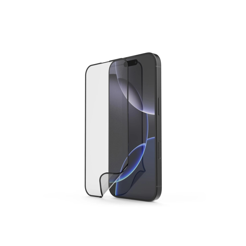 Protection d'écran Hama Super Hybrid pour iPhone 16 Pro Max - Anti-traces de doigts - Base de montage - Flexiglas rPET - Dureté
