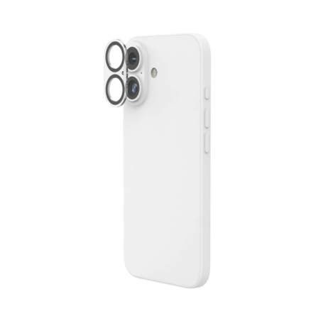 Protection d'objectif Hama Cam Protect pour iPhone 16/16 Plus - Verre trempé - Transparent