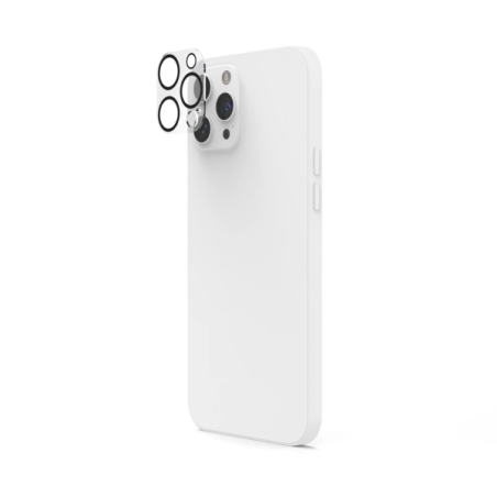 Protection d'objectif Hama Cam Protect pour iPhone 16 Pro / 16 Pro Max - Verre trempé - Transparent