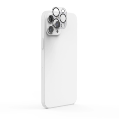 Protection d'objectif Hama Cam Protect pour iPhone 16 Pro / 16 Pro Max - Verre trempé - Transparent