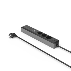 Multiprise Hama à 6 prises - Câble de 1,4 m - 3 prises Schuko - 2 prises USB-C - 1 prise USB-A - Interrupteur marche/arrêt - Pri