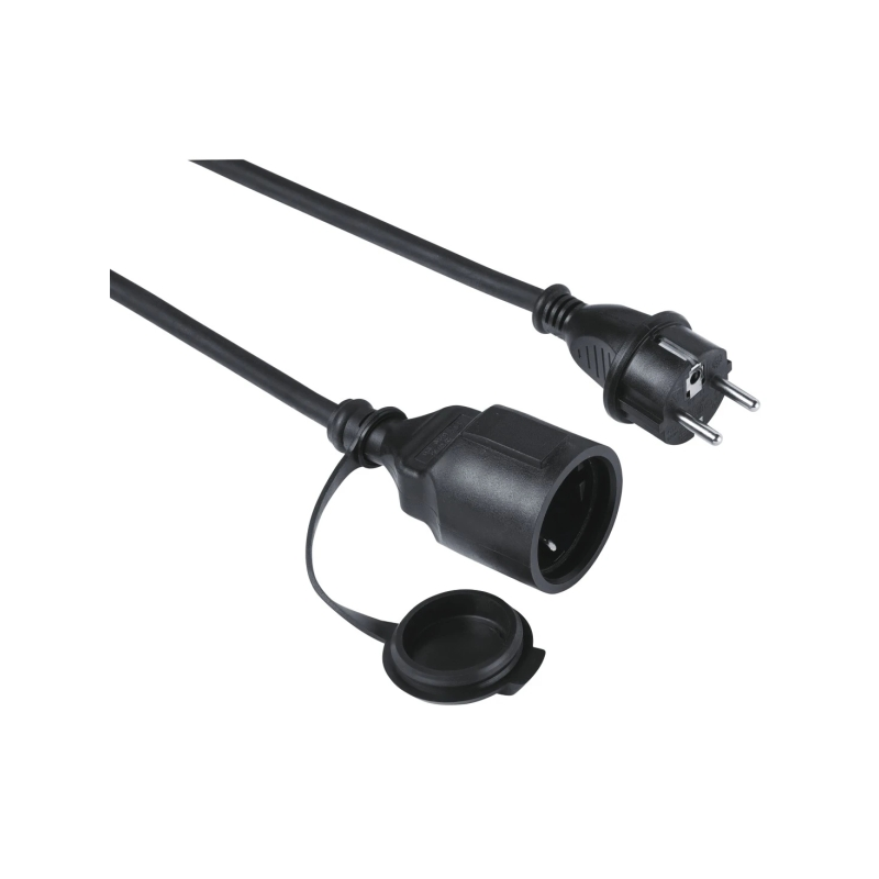 Rallonge électrique extérieure Hama - Puissance maximale 3680 W - Longueur 10 m - Section 1,5 mm² - Connecteur Schuko CEE7 - Cap