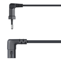 Câble d'alimentation coudé Hama CEE7/16 mâle-femelle C7 - Longueur 1,5 m - Section 0,75 mm² - Noir