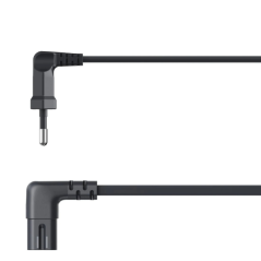 Câble d'alimentation coudé Hama CEE7/16 mâle-femelle - Longueur : 3 m - Section : 0,75 mm² - Noir