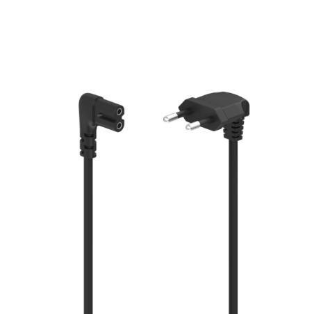 Câble d'alimentation coudé Hama CEE7/16 mâle-femelle - Longueur : 5 m - Section : 0,75 mm² - Noir