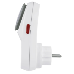 Minuteur mécanique incurvé Hama - Puissance maximale 3680 W - Tension 250 V - Intervalles de 15 min - Blanc