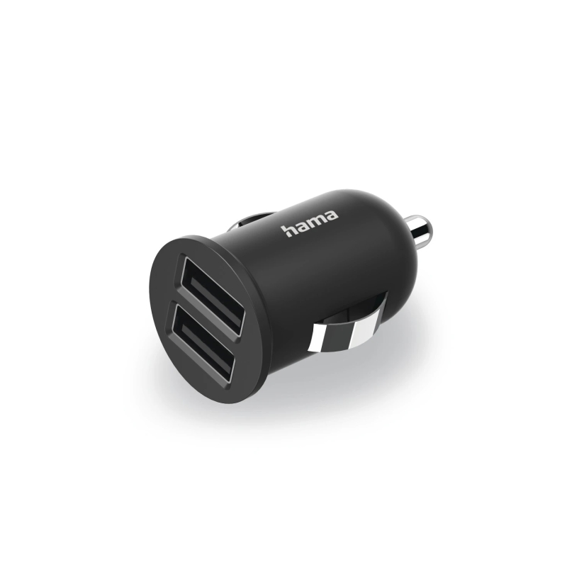 Chargeur de voiture Hama 12 W - 2 ports USB-A - Noir