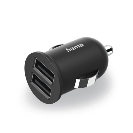 Chargeur de voiture Hama 12 W - 2 ports USB-A - Noir