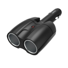 Distributeur d'alimentation 12 V pour voiture Hama à 2 prises - Noir