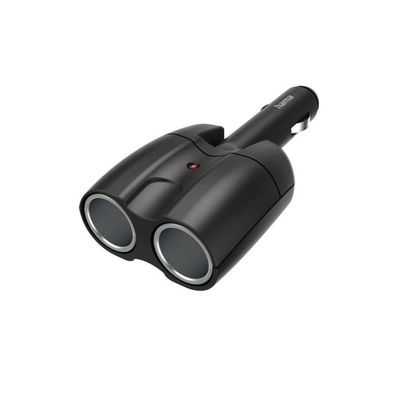 Distributeur d'alimentation 12 V pour voiture Hama à 2 prises - Noir