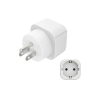 Adaptateur de voyage Hama, prise type B - Puissance jusqu'à 3750 W - Connecteur Schuko femelle - Tension 230-250 V - Blanc