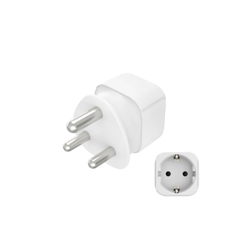 Adaptateur de voyage Hama, prise type M - Puissance jusqu'à 4000 W - Connecteur Schuko femelle - Tension 230-250 V - Dimensions