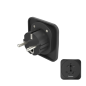 Adaptateur de voyage Hama avec prises de type E et Schuko - Puissance jusqu'à 3750 W - Prises multiples - Tension 250 V - Noir