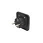 Adaptateur de voyage Hama avec prises de type E et Schuko - Puissance jusqu'à 3750 W - Prises multiples - Tension 250 V - Noir