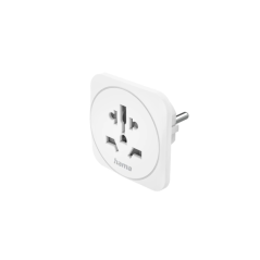 Adaptateur de voyage Hama type E et prise Schuko - Puissance jusqu'à 3750 W - Connecteurs femelles multiples - Tension 250 V - B
