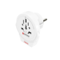 Adaptateur de voyage Hama type E et prise Schuko - Puissance jusqu'à 2500 W - Femelle universelle - Tension 100-250 V - Blanc