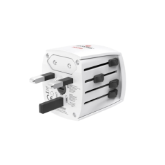 Adaptateur de voyage universel Hama - Puissance jusqu'à 625 W - Tension 100-250 V - Blanc