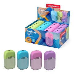 ✅ LOT de 24 Taille-crayon Erichkrause S-Sharp avec récipient - Design ergonomique - Lame en acier résistant - en stock